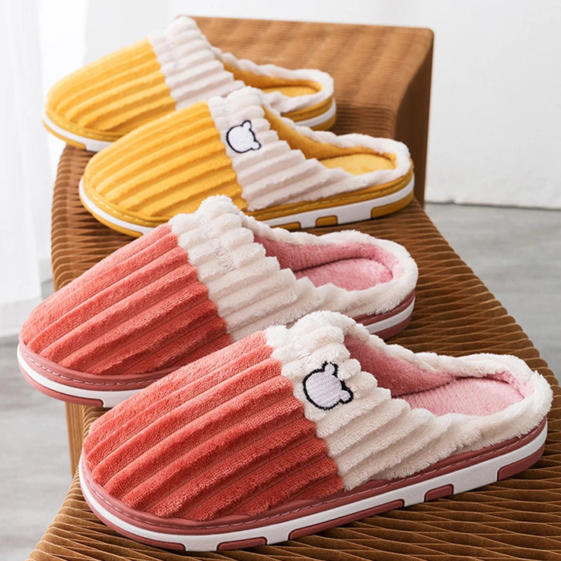 Zapatillas de Invierno Unisex | Smile Popcorn - Cálidas y Antideslizantes