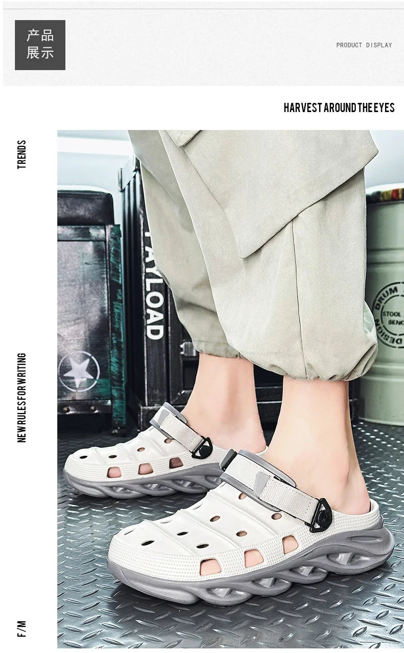 "Sandalias de Verano 2024 con Suela Gruesa - Zuecos EVA Transpirables para Hombre | Feetiva