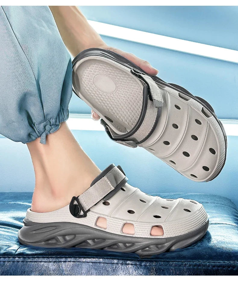 "Sandalias de Verano 2024 con Suela Gruesa - Zuecos EVA Transpirables para Hombre | Feetiva