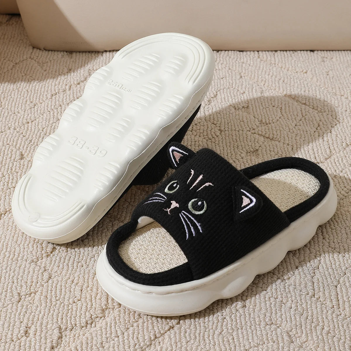 Zapatillas de Lino para Mujer 2024 | Smile Popcorn - Transpirables y Antideslizantes