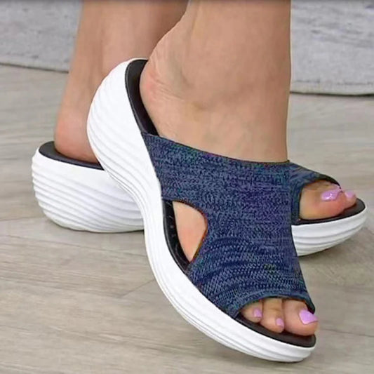 Sandalias Mujer Verano 2025 - Cómodas, Elásticas y con Tacón Bajo | Feetiva
