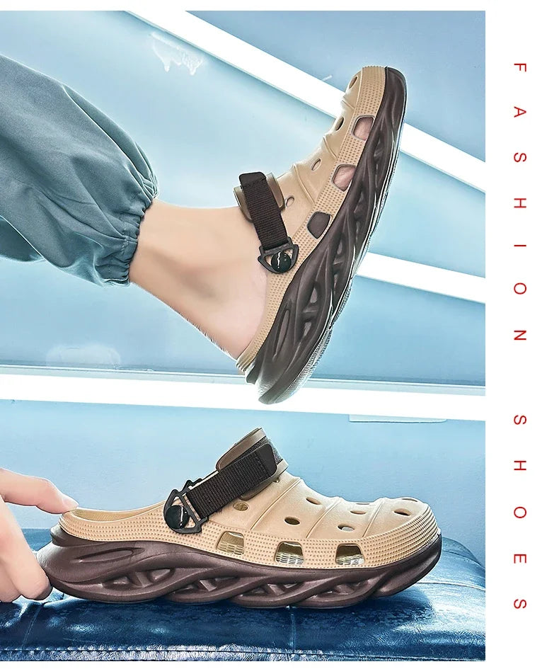 "Sandalias de Verano 2024 con Suela Gruesa - Zuecos EVA Transpirables para Hombre | Feetiva