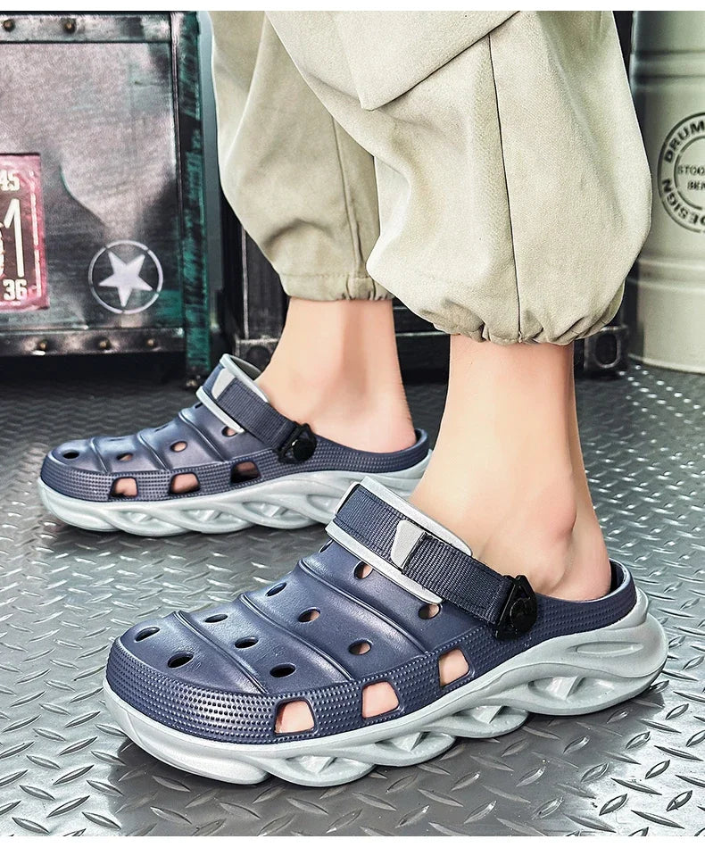 "Sandalias de Verano 2024 con Suela Gruesa - Zuecos EVA Transpirables para Hombre | Feetiva