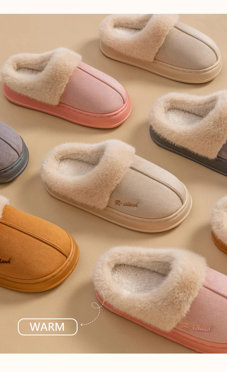 Pantuflas de Invierno para Hombre - Forro de Algodón y Suela Gruesa Antideslizante | Feetiva"