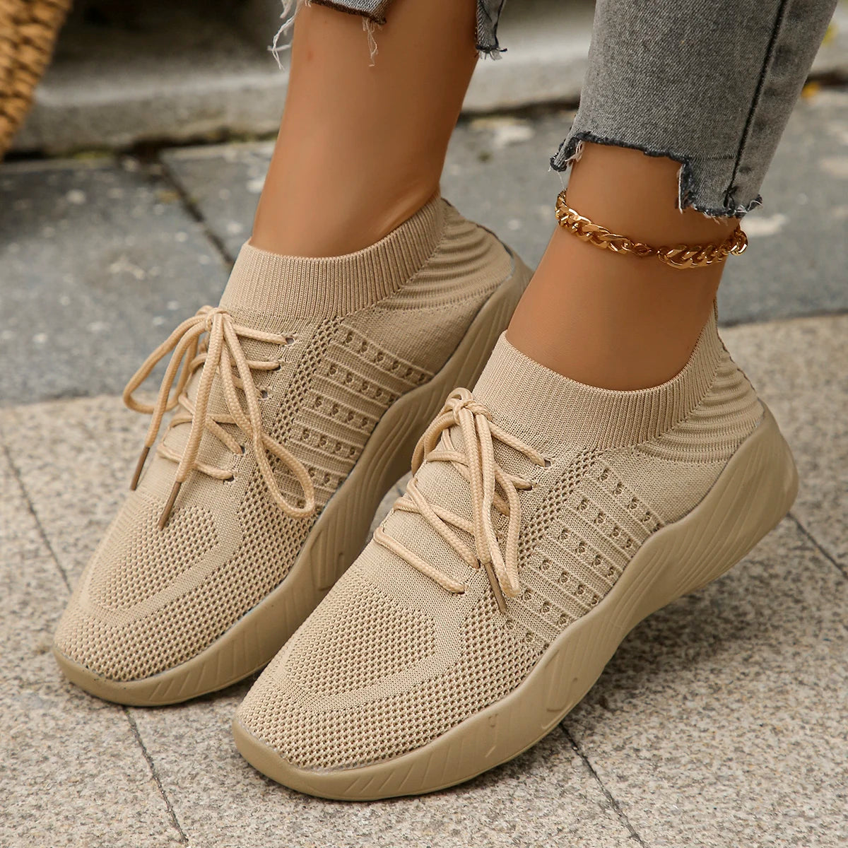 👟 Feetiva Zapatillas Tejidas para Mujer – Comodidad y Estilo Sin Cordone