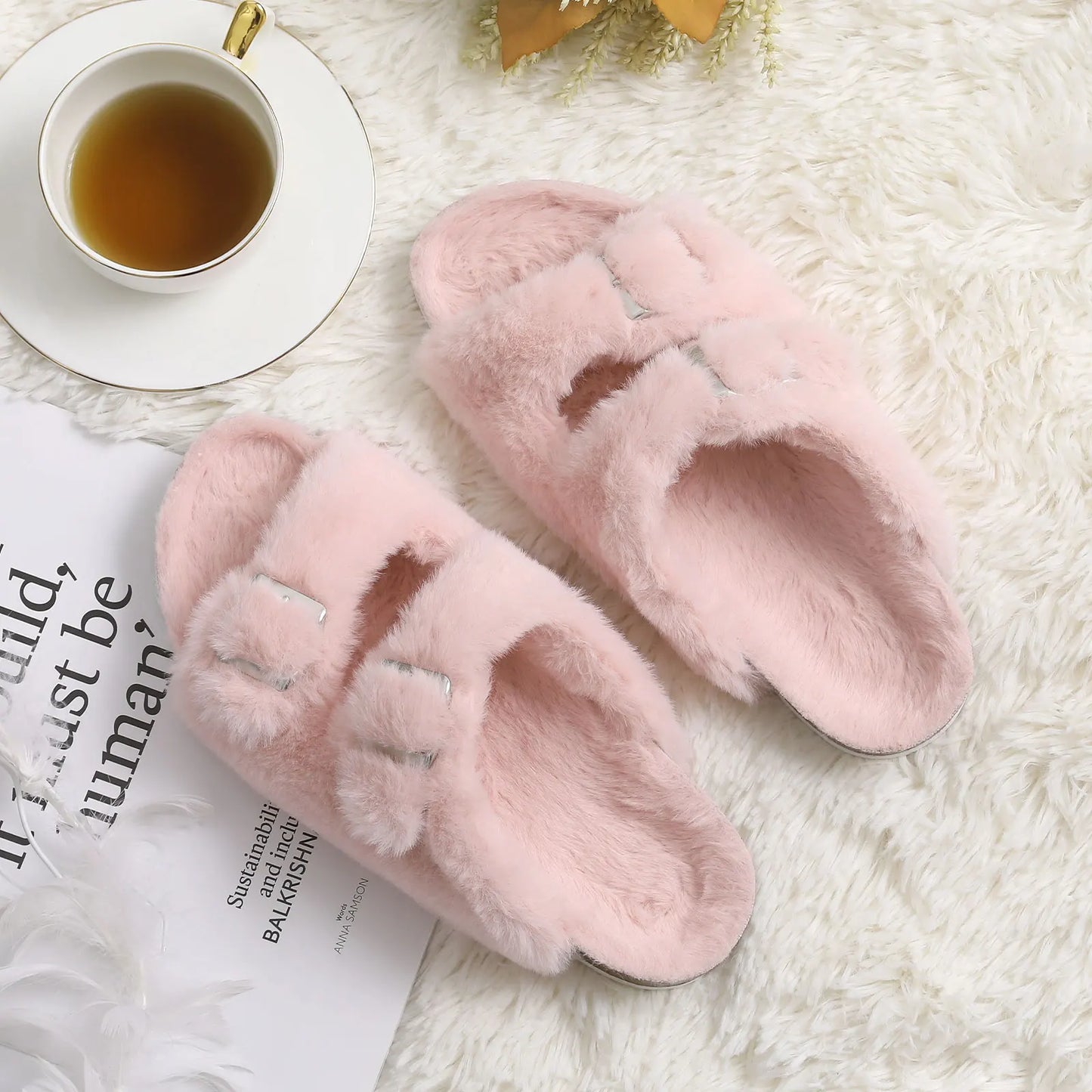 Zapatillas de Casa con Piel Sintética - Plantilla de Corcho Natural | Kidmi Feetiva