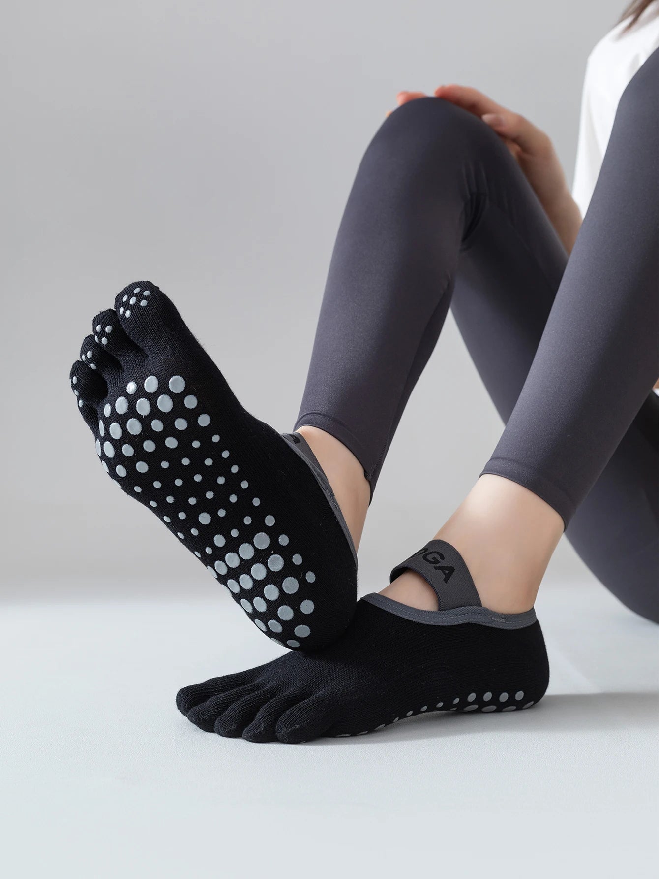 Calcetines Yoga 5 Dedos Mujer - Antideslizantes para Pilates y Fitness | Feetiva