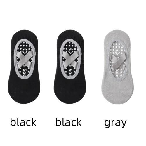 Pack 3 Pares - Calcetines Yoga con Suela Antideslizante | Pilates/Ballet |