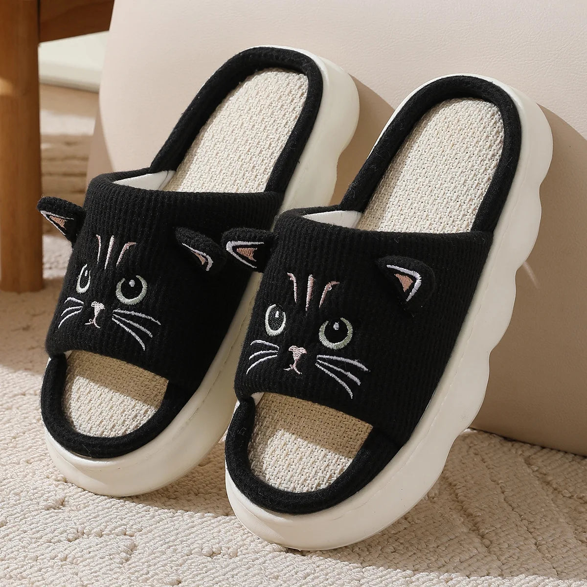 Zapatillas de Lino para Mujer 2024 | Smile Popcorn - Transpirables y Antideslizantes