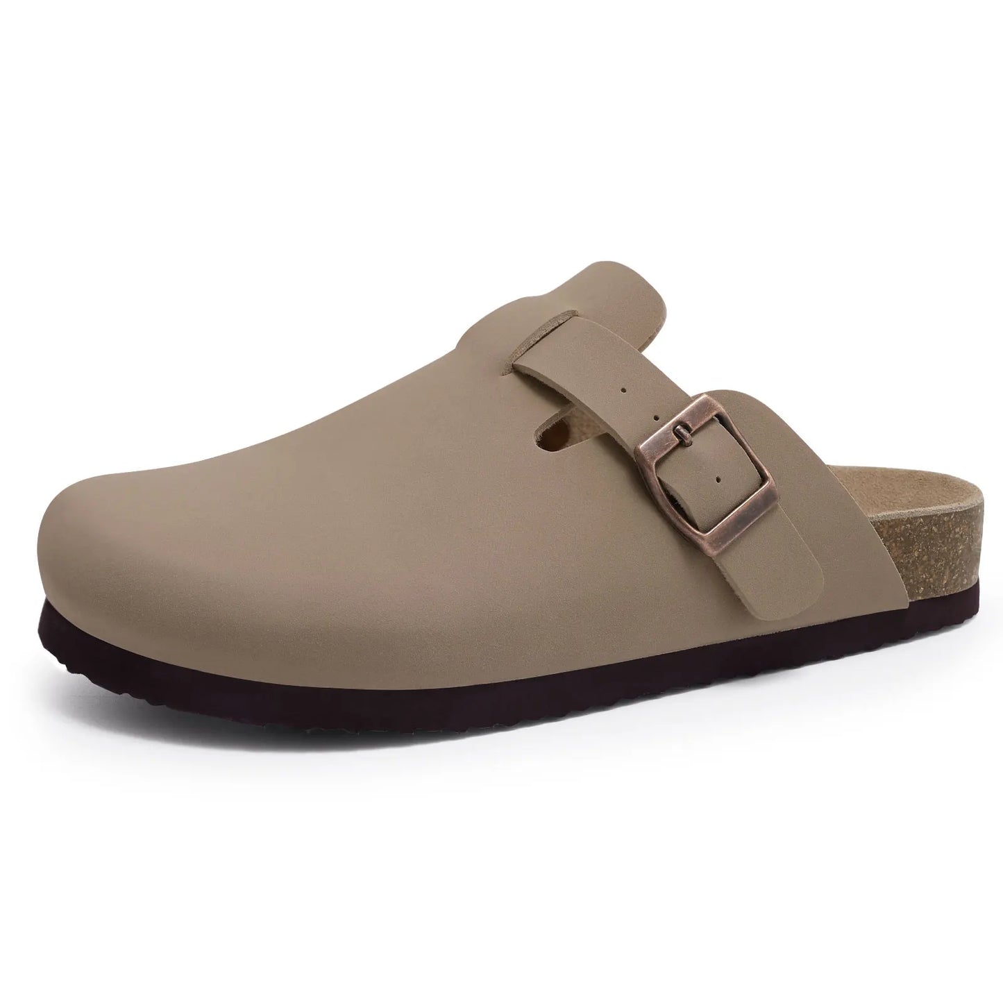 Zuecos de Piel Suave Unisex - Plantilla de Corcho con Soporte Arco - Kidmi Feetiva