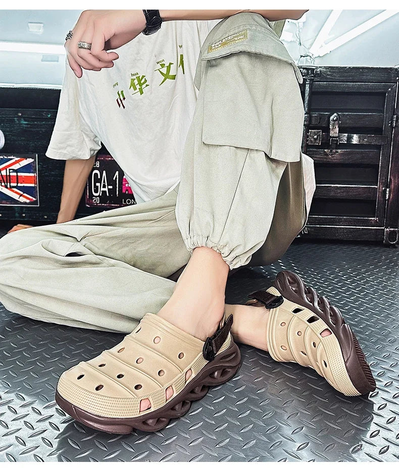 "Sandalias de Verano 2024 con Suela Gruesa - Zuecos EVA Transpirables para Hombre | Feetiva