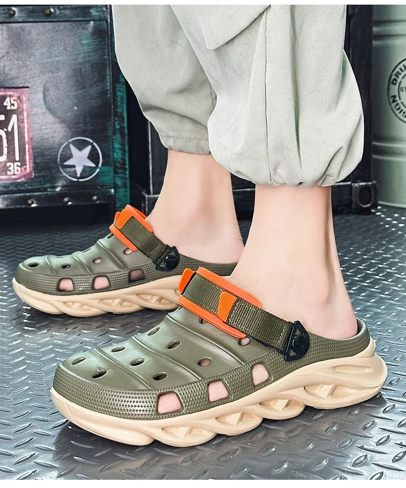 "Sandalias de Verano 2024 con Suela Gruesa - Zuecos EVA Transpirables para Hombre | Feetiva