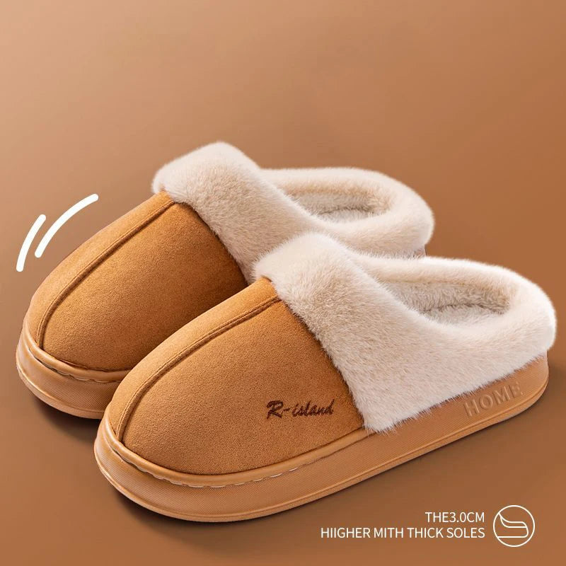 Pantuflas de Invierno para Hombre - Forro de Algodón y Suela Gruesa Antideslizante | Feetiva"