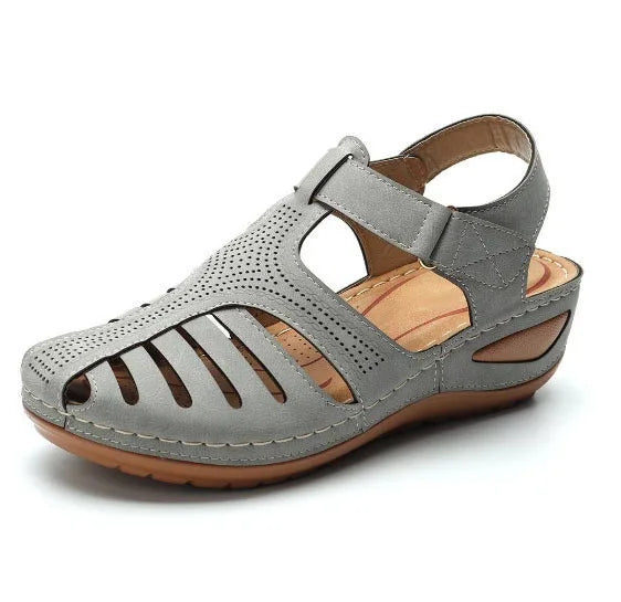 Sandalias Mujer Verano 2025 - Cuña Baja Antideslizante - Estilo Peep Toe