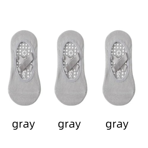 Pack 3 Pares - Calcetines Yoga con Suela Antideslizante | Pilates/Ballet |