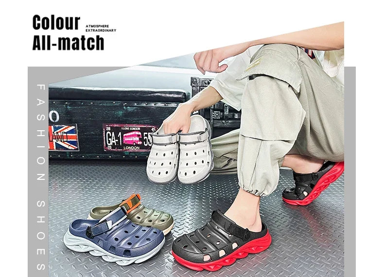 "Sandalias de Verano 2024 con Suela Gruesa - Zuecos EVA Transpirables para Hombre | Feetiva