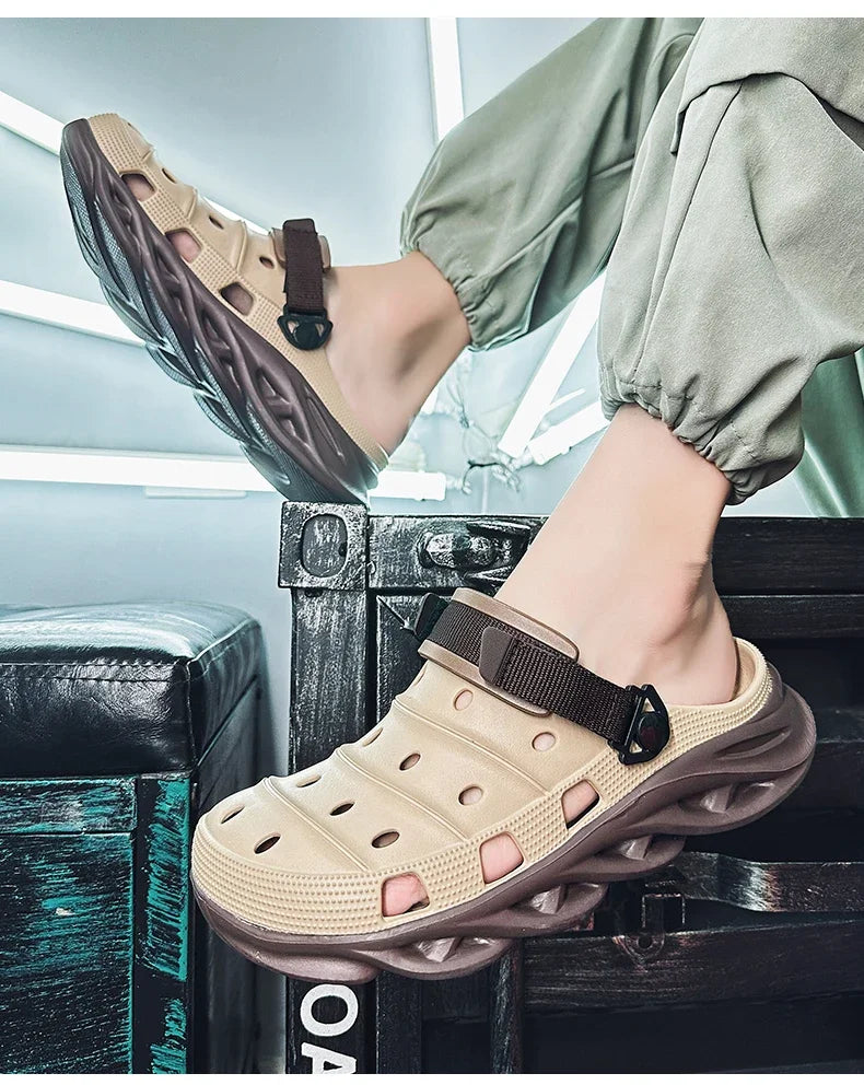 "Sandalias de Verano 2024 con Suela Gruesa - Zuecos EVA Transpirables para Hombre | Feetiva