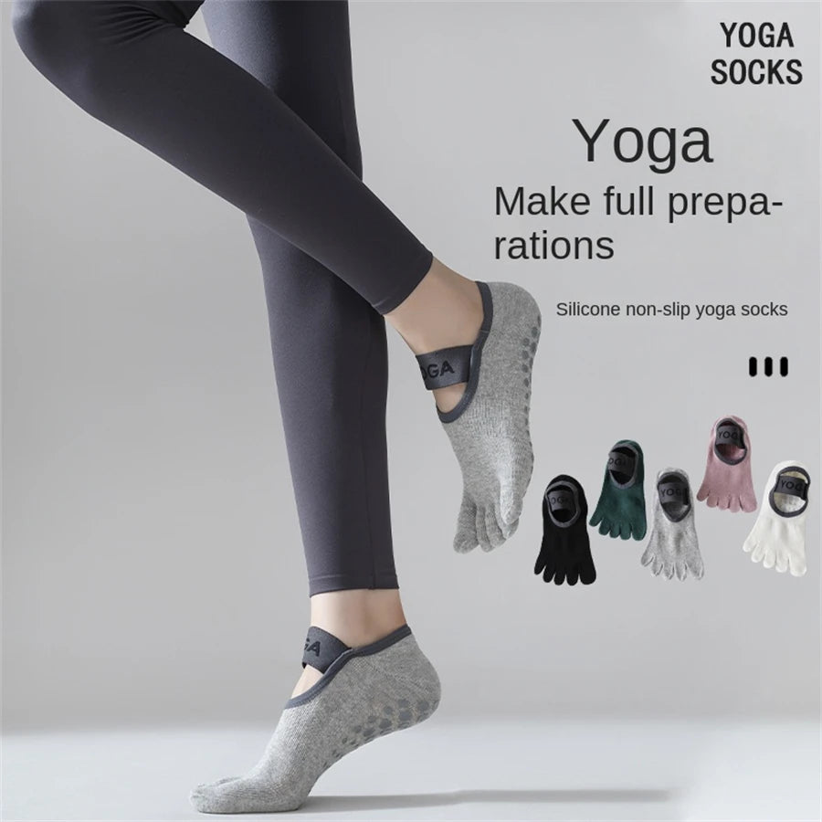 Calcetines Yoga 5 Dedos Mujer - Antideslizantes para Pilates y Fitness | Feetiva