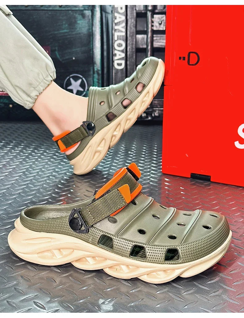 "Sandalias de Verano 2024 con Suela Gruesa - Zuecos EVA Transpirables para Hombre | Feetiva