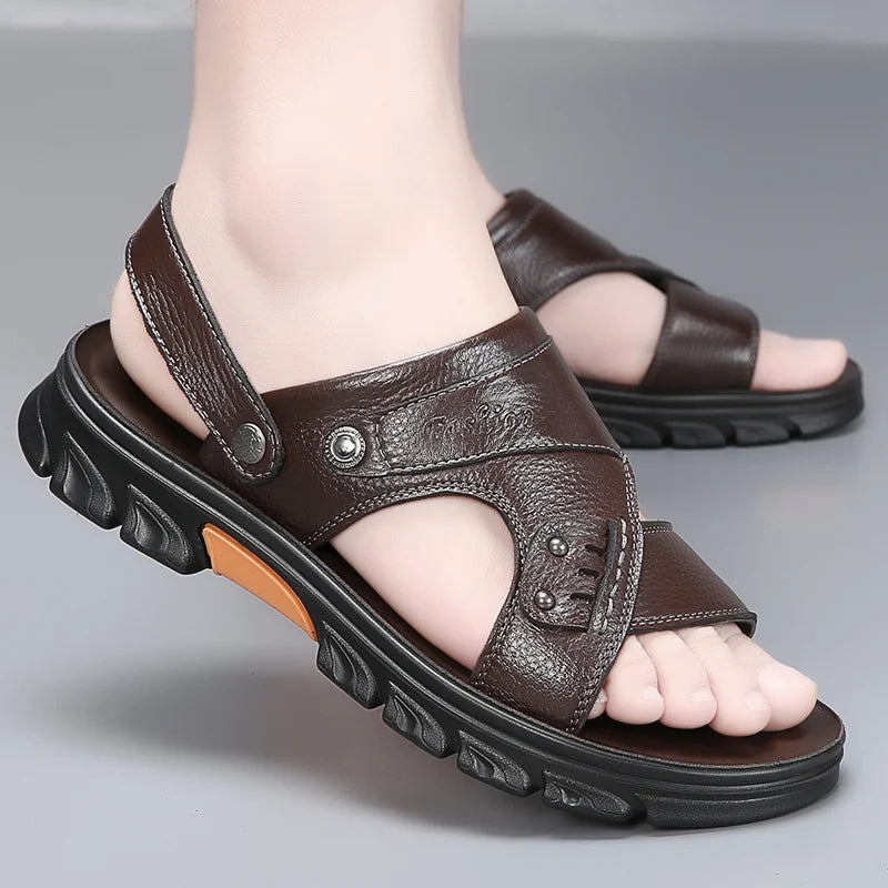 Sandalias de Cuero para Hombre Feetiva