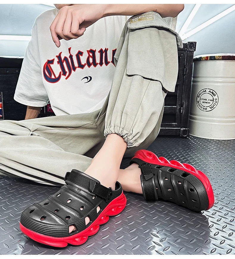 "Sandalias de Verano 2024 con Suela Gruesa - Zuecos EVA Transpirables para Hombre | Feetiva