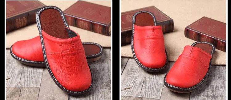 Zapatillas de Piel Vacuna Artesanales