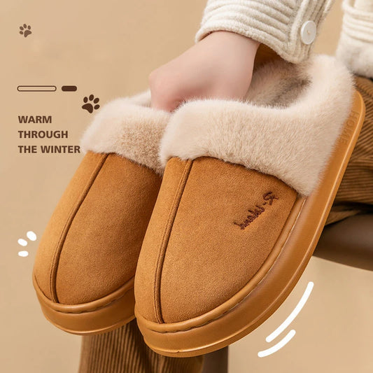 Pantuflas de Invierno para Hombre - Forro de Algodón y Suela Gruesa Antideslizante | Feetiva"