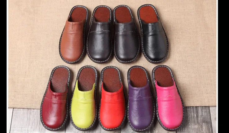 Zapatillas de Piel Vacuna Artesanales