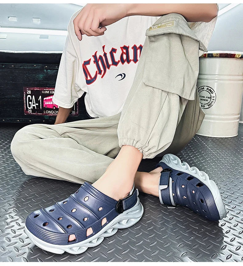 "Sandalias de Verano 2024 con Suela Gruesa - Zuecos EVA Transpirables para Hombre | Feetiva