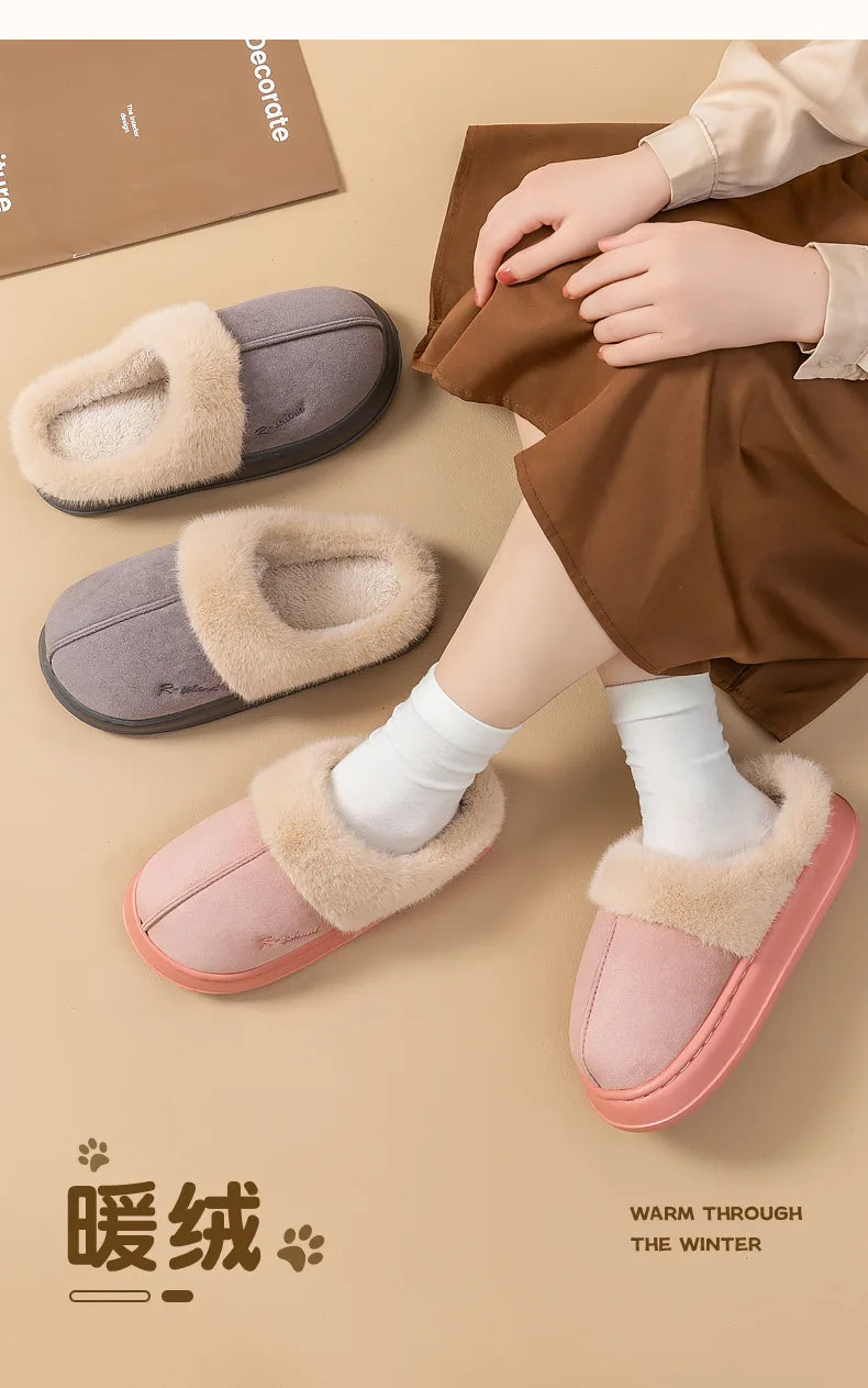 Pantuflas de Invierno para Hombre - Forro de Algodón y Suela Gruesa Antideslizante | Feetiva"