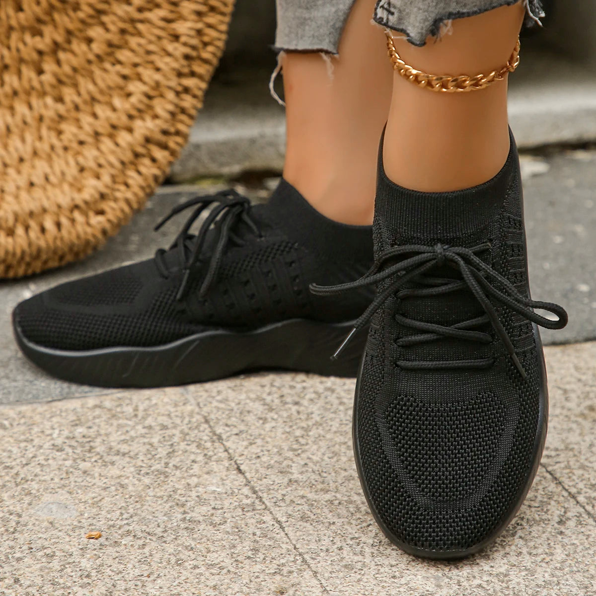 👟 Feetiva Zapatillas Tejidas para Mujer – Comodidad y Estilo Sin Cordone