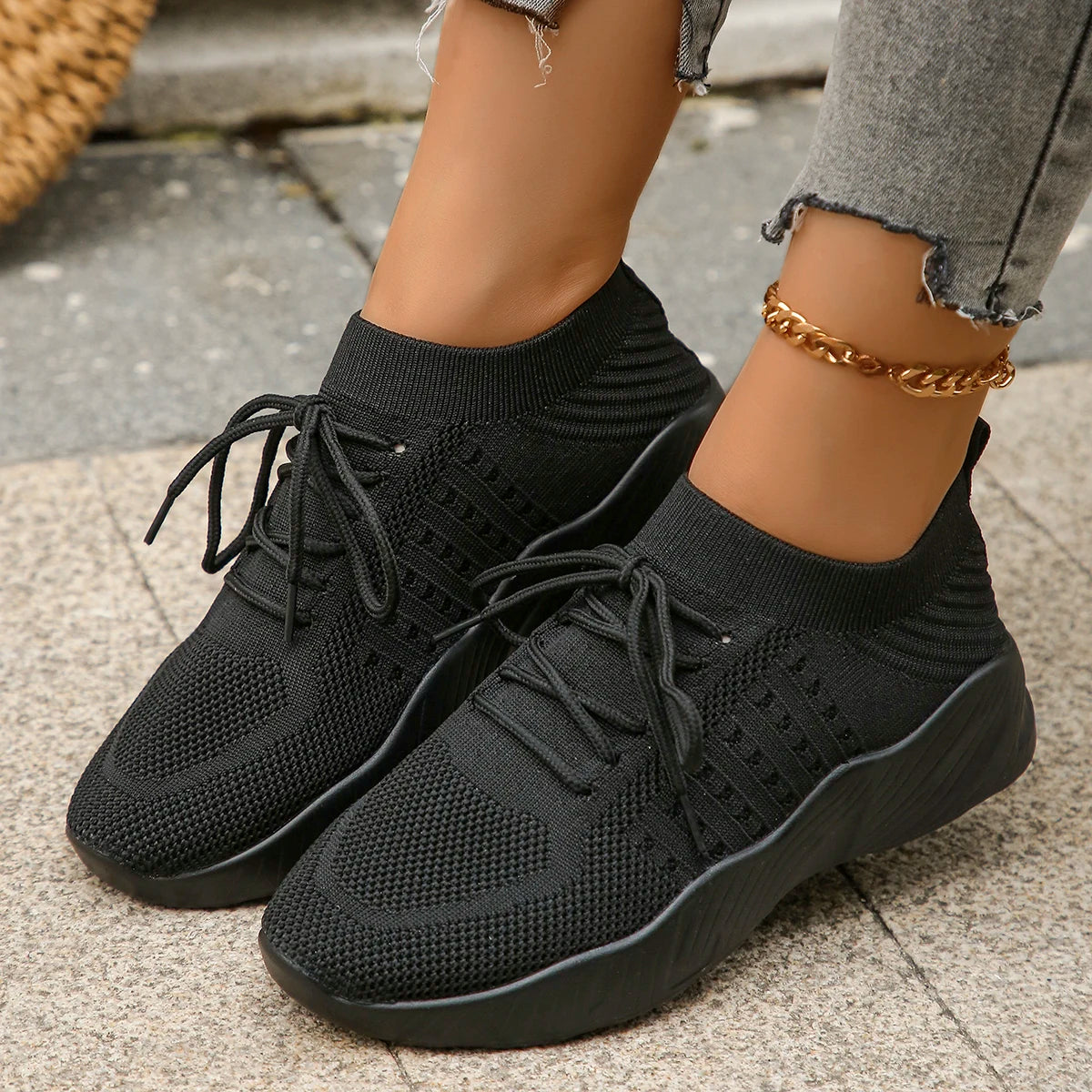 👟 Feetiva Zapatillas Tejidas para Mujer – Comodidad y Estilo Sin Cordone