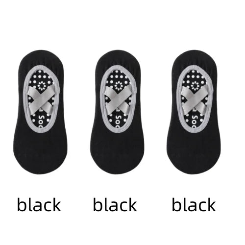 Pack 3 Pares - Calcetines Yoga con Suela Antideslizante | Pilates/Ballet |
