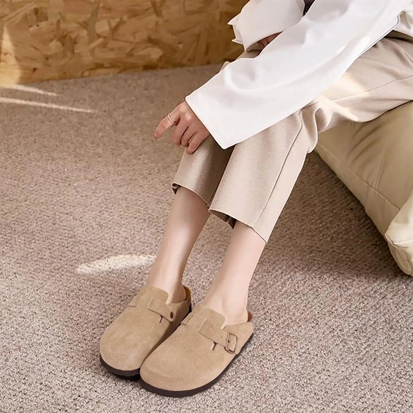 Zuecos de Piel Suave Unisex - Plantilla de Corcho con Soporte Arco - Kidmi Feetiva