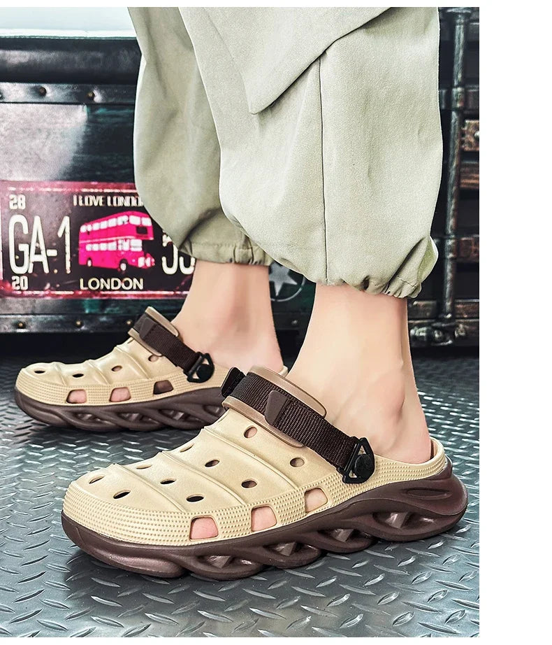 "Sandalias de Verano 2024 con Suela Gruesa - Zuecos EVA Transpirables para Hombre | Feetiva