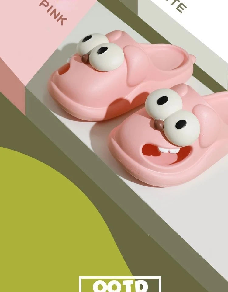 Zapatillas Divertidas Perro con Ojos Grandes - ¡Divertidas y Cómodas! | Feetiva