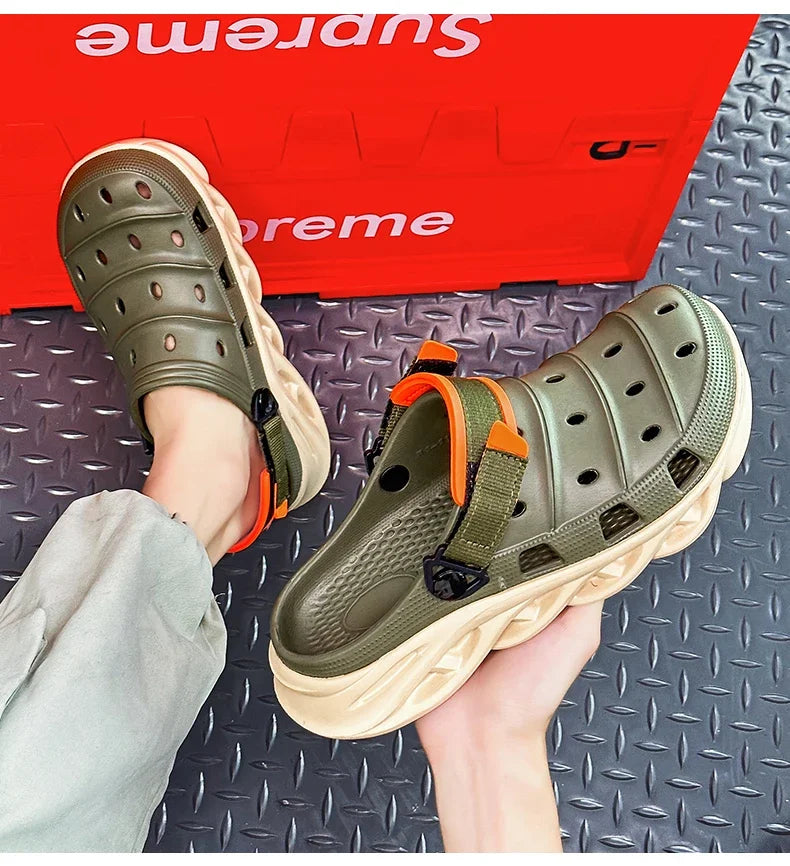 "Sandalias de Verano 2024 con Suela Gruesa - Zuecos EVA Transpirables para Hombre | Feetiva